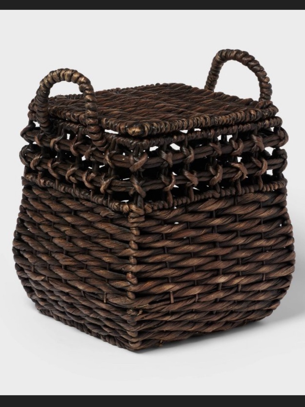 Rounded Square Chocolate
Woven Basket with Lid - Threshold™